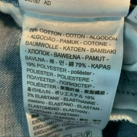 Levis Mid Rise Skinny Floral Embroidered Jeans In Blue Size 33 Cottagecore - Picture 9 of 9